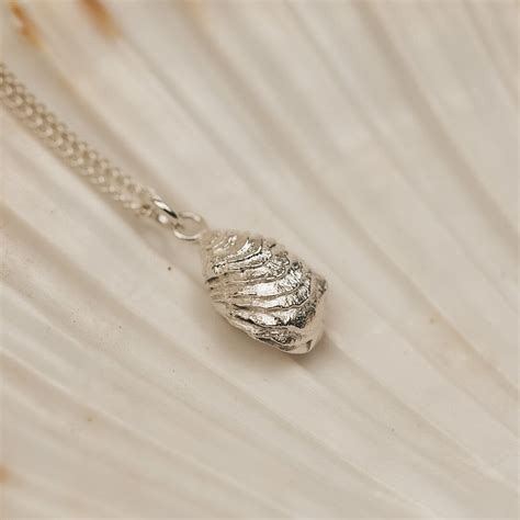 Venus Clam Charm Necklace Sterling Silver Snow Pearl — Wild And Fine