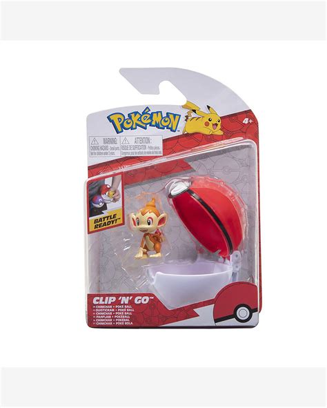 Riachuelo Figuras de Ação Pokémon Wave 7 Chimchar e Poké Ball