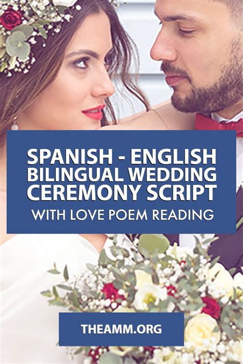 Spanish English Bilingual Wedding Ceremony Script With Love Poem