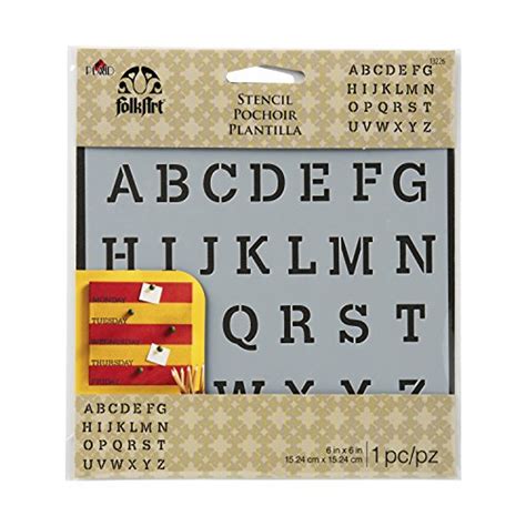 Folkart 13226 Serif Alphabet Painting Stencil Warehousesoverstock