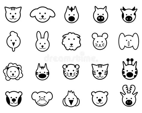 Animals black icons stock vector. Illustration of bear - 35190479