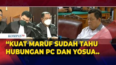 Jaksa Nilai Kuat Maruf Tahu Perselingkuhan Putri Candrawathi Dan Yosua