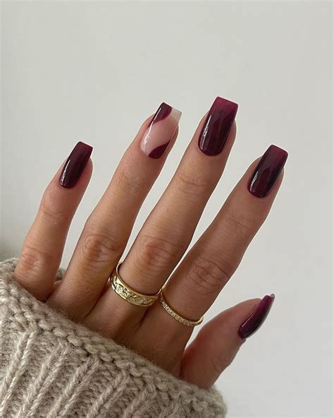 40 Burgundy Nails You Need To Try This Season Burgundy Acrylic Nails Burgundy Nails Gel Nails