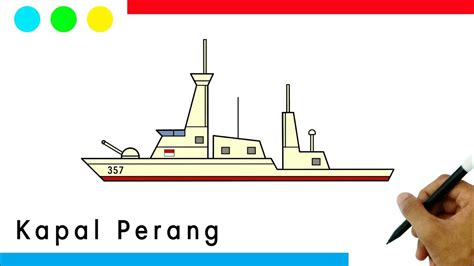 Menggambar Kri Bung Tomo Menggambar Dan Mewarnai Kapal Perang