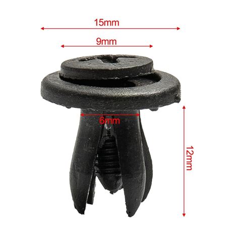 50pcs Car Body 6mm Hole Dia Plastic Rivets Fastener Fender Bumper Push Pin Clip Ebay