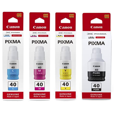 Original Canon Gi 40 Cmyk Multipack Ink Bottles 3385c001 3400c001