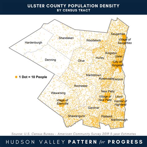 Ulster County Population Density by Census Tract – Hudson Valley ...