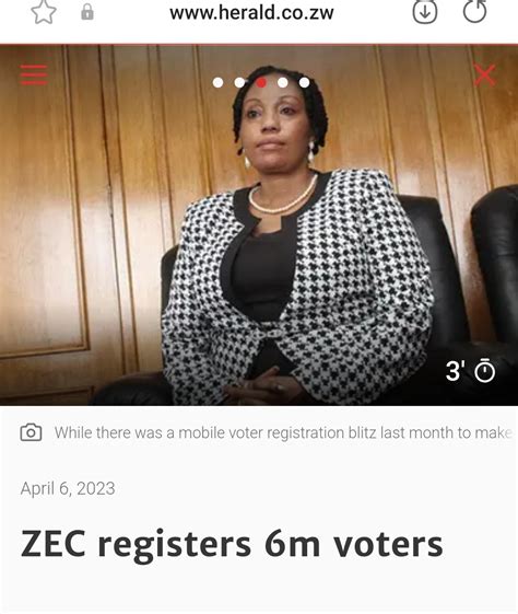 Prof Jonathan Moyo On Twitter Zec Registers 6 Million Votets Heraldzimbabwe 6 April 2023