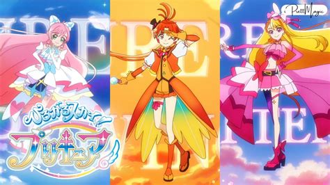 1080p Cure Prism Cure Wing And Cure Butterfly Transformation Hirogaru Sky Precure Youtube