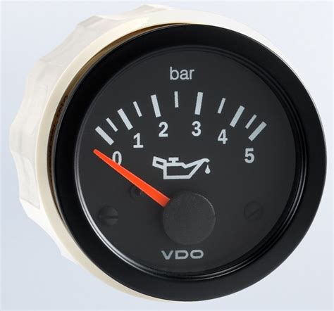 Vdo Vision Black Bar Oil Pressure Gauge Vdo