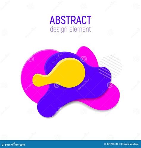 Abstract Geometric Shapes Illustration In Trendy Bright Colors With