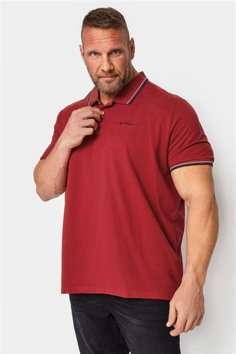 Ben Sherman Red Tipped Polo Shirt Badrhino