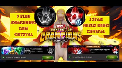 Warning Amazing 5 Star Awakening And Nexus Crystal Opening Mcoc Marvel Contest Of Champions