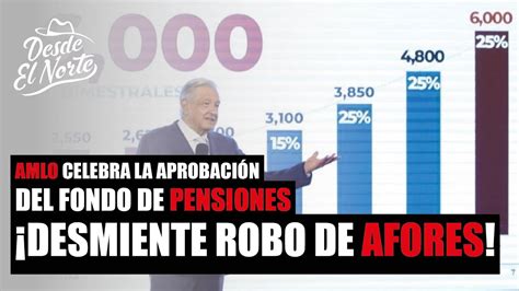 Amlo Celebra La Aprobación Del Fondo De Pensiones ¡desmiente Robo De Afores Desdeelnorte