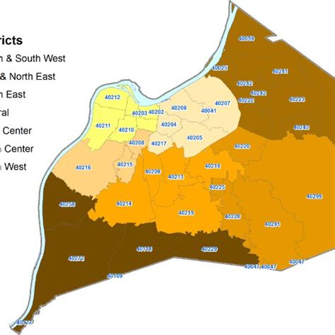 Characteristics Of Zip Codes And Districts Of Jefferson County Ky