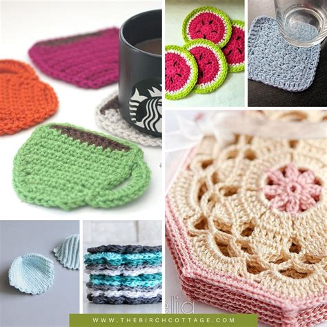 Free Crochet Patterns For Crocheted Coasters The Birch Cottage