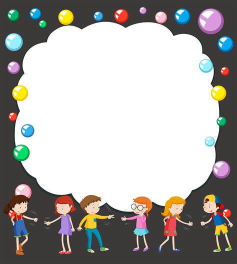 Border Template With Kids In Background 297690 Vector Art At Vecteezy