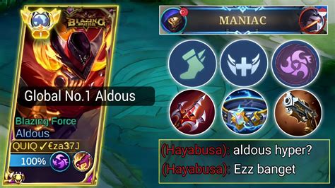 Emblem Dan Build Aldous Tersakit 2023 Auto Maniac Aldous Best Build 2023 Mlbb Youtube