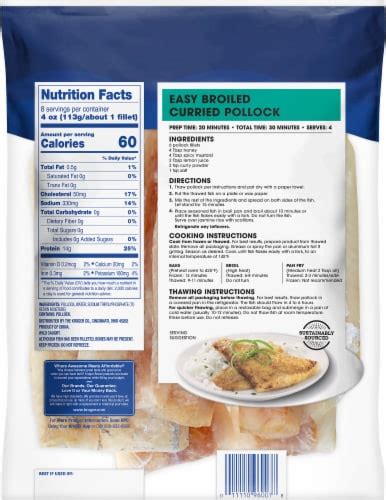 Kroger® Wild Caught Pollock Fillets Frozen Big Deal 32 Ounces Fred