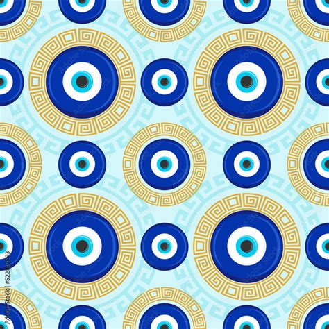 evil eye ethnic pattern mystic greek blue amulet turkish traditional