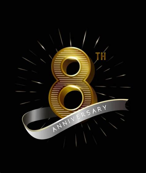 8 Years Anniversary Logo Vector Art Stock Images Depositphotos