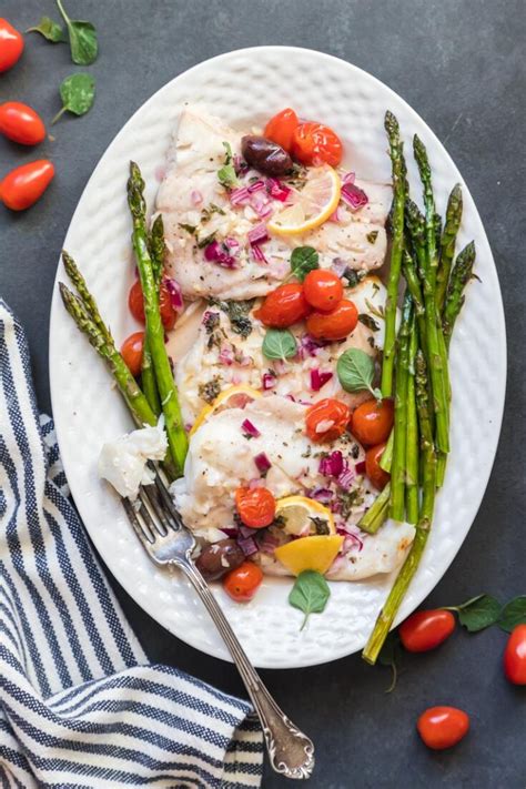 Mediterranean Baked Fish With Burst Tomatoes And Olives Feast And Farm