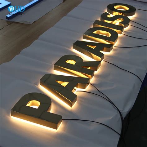 Letras Acr Licas Iluminadas D Personalizadas Logotipo Ao Ar Livre