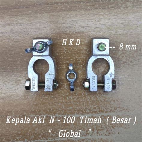 Jual KLEM KEPALA AKI ACCU N100 TIMAH KEPALA BESAR GLOBAL 1 Set 2