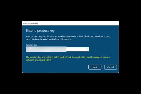 Windows 11 Product Key Not Working Error 0xc004f050 [fixed]