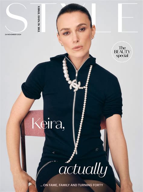 Keira Knightley covers The Sunday Times Style November 24th, 2024 by