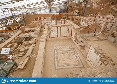 Terrace Houses In Ephesus Ancient City Izmir Turkey Stock Photo