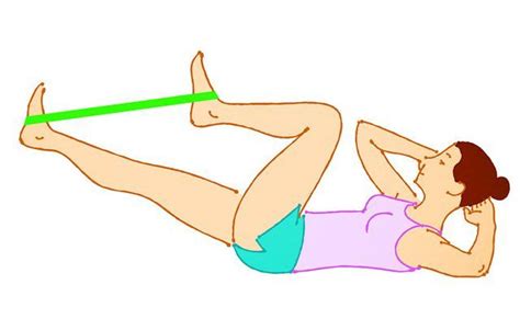 Challenge Your Abs With This Bicycle Crunch With Resistance Band