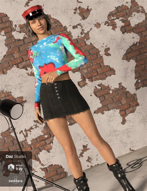 Dforce Twiggy Outfit For Genesis 8 Females Daz 3d