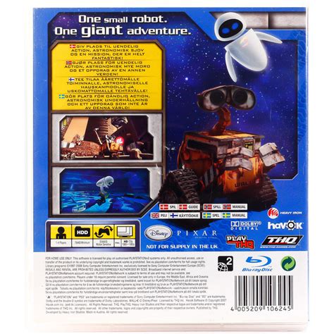 Disney•pixar Wall E Ps3 Spill Retrospillkongen