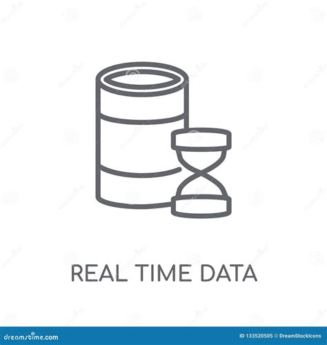 Real Time Data Linear Icon. Modern Outline Real Time Data Logo C Stock