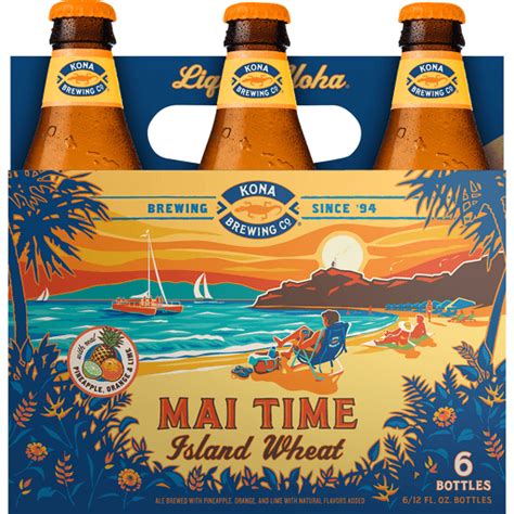 Kona Brewing Co Mai Time Island Wheat 6 Pack 12 Fl Oz Bottles