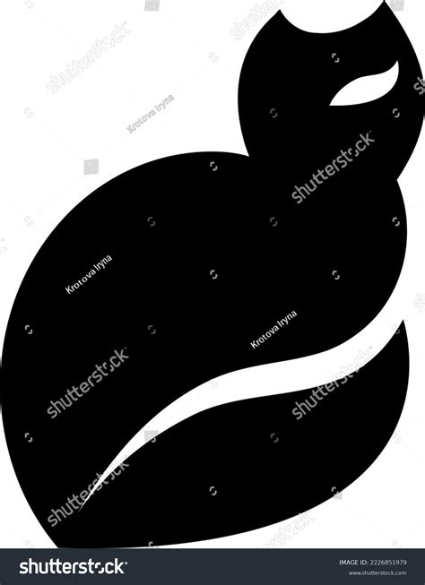 Cat Logo Black White Vector Illustration Stock Vector (Royalty Free ...