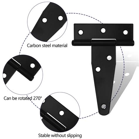 Pack Inch T Strap Hinges Shed Door Hinges T Strap Gate Hinges