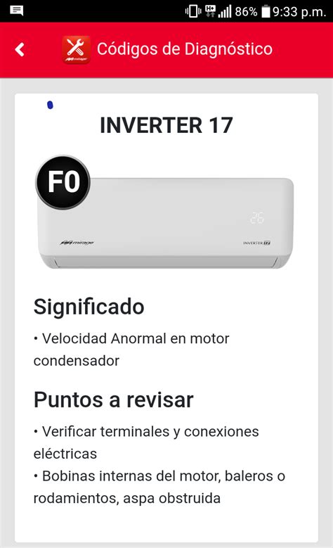 MINI SPLIT INVERTER MARCA MIRAGE MAGNUM 17CODIGO DE ERROR F0 YoReparo