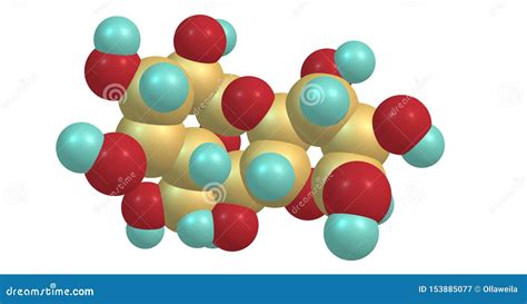 Starch Molecular Structure Isolated On White Royalty-Free Illustration ...