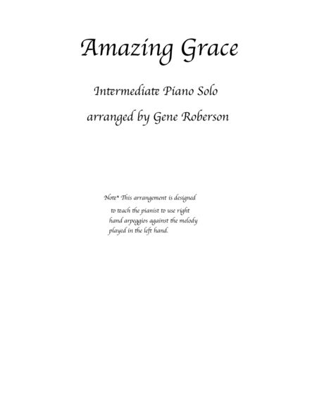 Amazing Grace Intermediate Piano By Traditional Piano Solo Digital