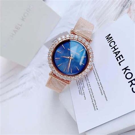 Mua Đồng Hồ Nữ Michael Kors MK Darci Crystal Rose Gold Blue MK4630