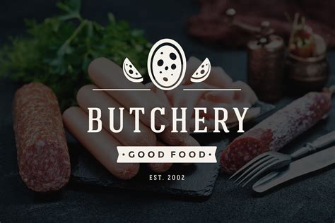 18 Meat Food Logos And Badges By Vasya Kobelev Thehungryjpeg