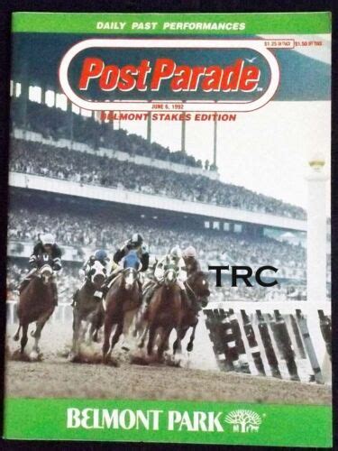 Ap Indy Pine Bluff In 1992 Belmont Stakes Horse Racing Program Ebay