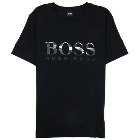 Hugo Boss Tee 3 Logo T Shirt Black 001 MEN From Onu UK