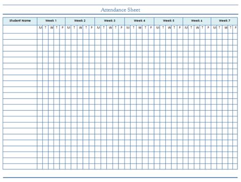 Attendance student list for excel template - ilikevsa