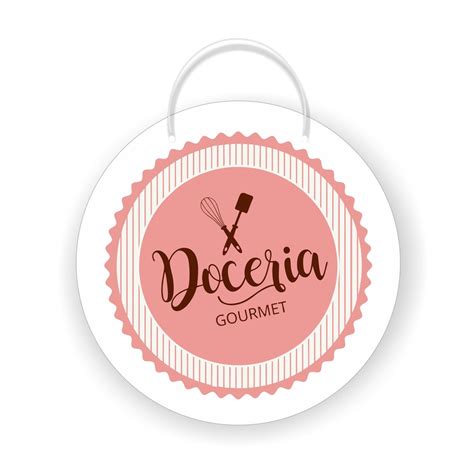 Placa Logo Doceria MDF 3mm Redonda Placa Loja 25 Cm Shopee Brasil