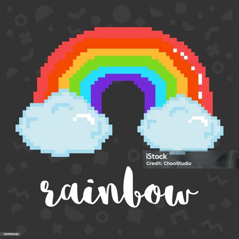 Vector Pixel Rainbow Stock Illustration Download Image Now Pixel Art Bit Binary Brand