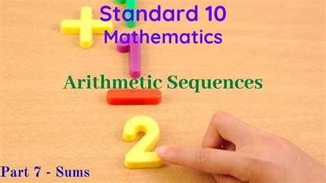 Sslc Maths Unit Arithmetic Sequences Part Sslc Maths Class In