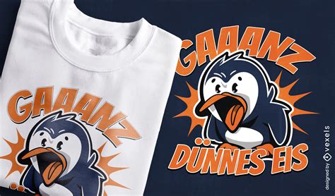 Descarga Vector De Diseño De Camiseta De Pingüino Sorprendido